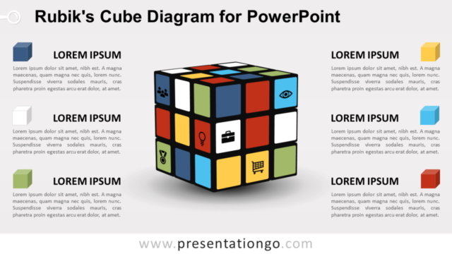 Diagrama Del Cubo de Rubik Gratis Para PowerPoint