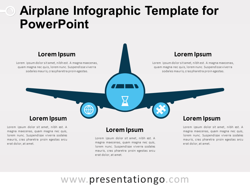 Plantilla Infográfica de Avión Gratis Para PowerPoint