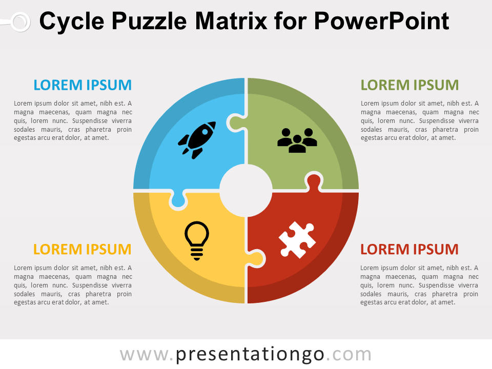 Matriz de Rompecabezas Cíclicos Gratis Para PowerPoint