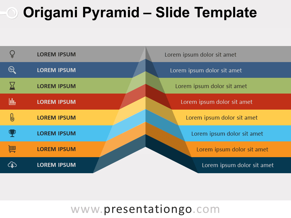 Pirámide Origami Gratis Para PowerPoint Y Google Slides