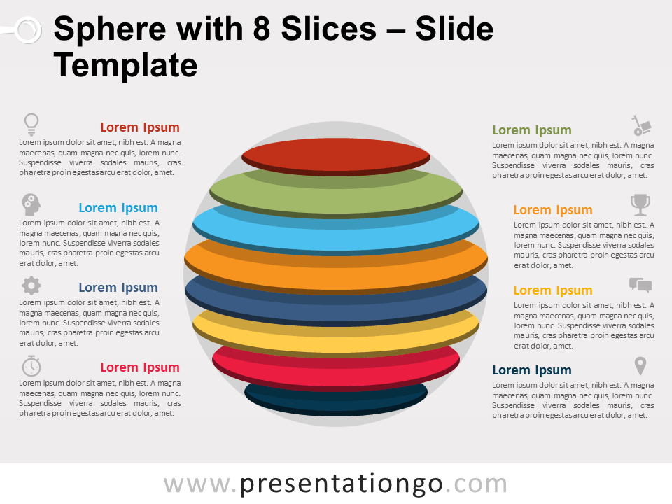 Esfera Con 8 Cortes Gratis Para PowerPoint Y Google Slides