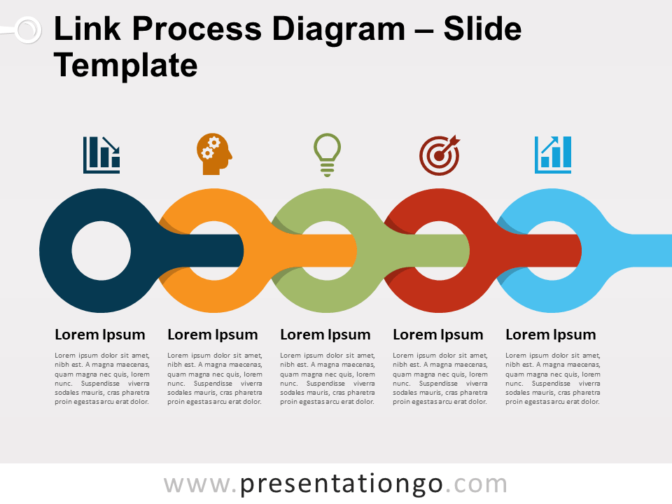 Diagrama de Proceso de Enlace Gratis Para PowerPoint and Google Slides