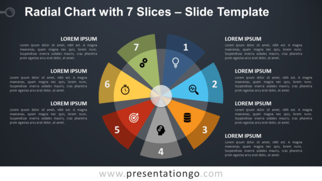 Gráfico Radial Con 7 Sectores Gratis Para PowerPoint Y Google Slides