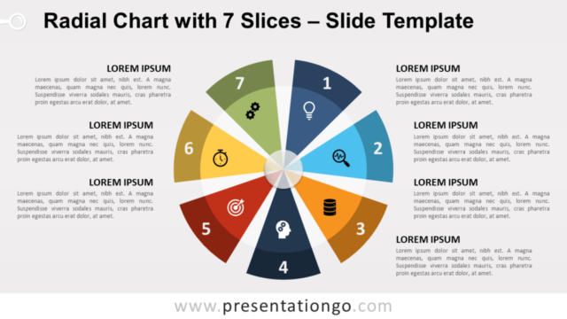 Gráfico Radial Con 7 Sectores Gratis Para PowerPoint Y Google Slides