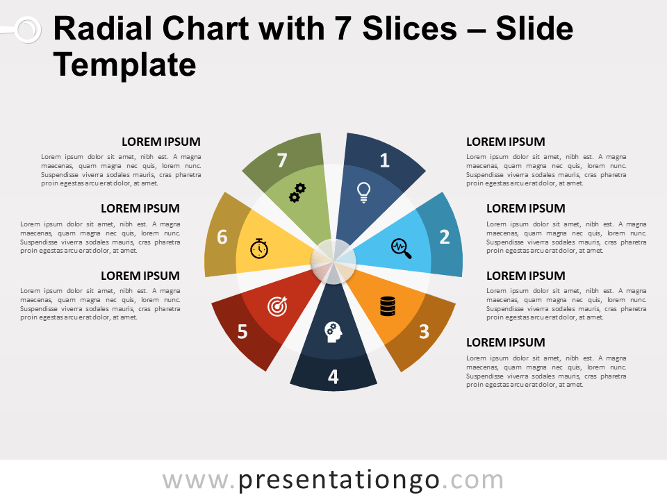 Gráfico Radial Con 7 Sectores Gratis Para PowerPoint Y Google Slides