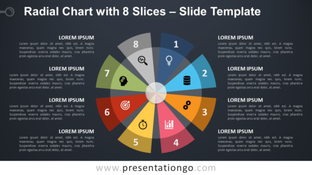 Gráfica Radial Con 8 Cortes Gratis Para PowerPoint Y Google Slides