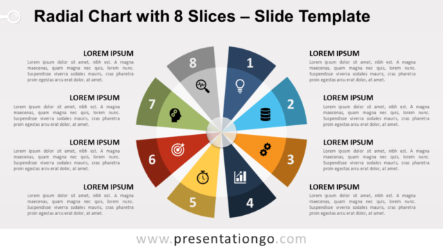 Gráfica Radial Con 8 Cortes Gratis Para PowerPoint Y Google Slides