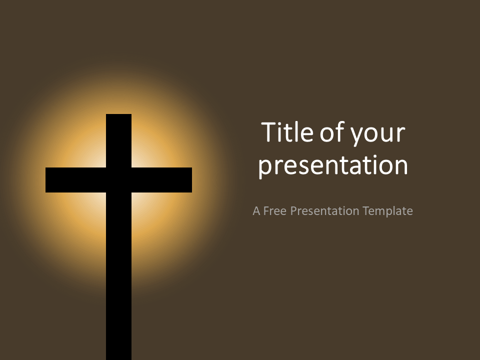 Plantilla Gratis de Cruz Cristiana Para PowerPoint Y Google Slides