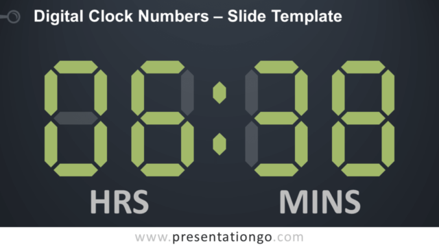 Números de Reloj Digital Gratis Para PowerPoint Y Google Slides