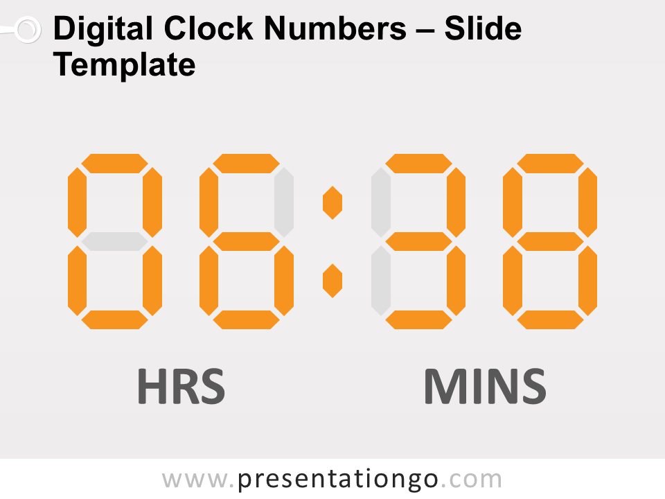 Números de Reloj Digital Gratis Para PowerPoint Y Google Slides
