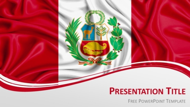 Plantilla Gratis de la Bandera de Perú Para PowerPoint Y Google Slides
