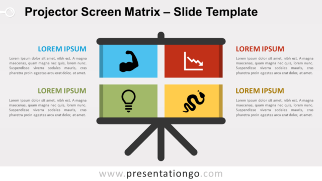 Matriz Gratis de Pantalla de Proyector Para PowerPoint Y Google Slides