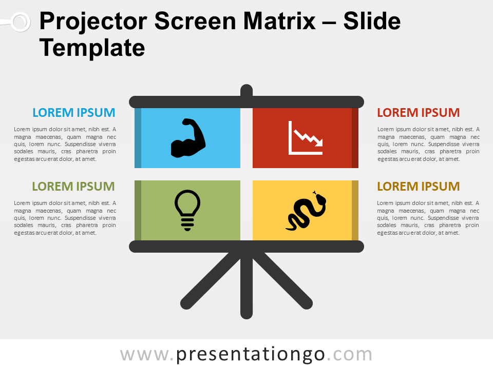 Matriz Gratis de Pantalla de Proyector Para PowerPoint Y Google Slides