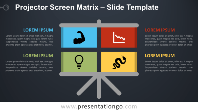 Matriz Gratis de Pantalla de Proyector Para PowerPoint Y Google Slides