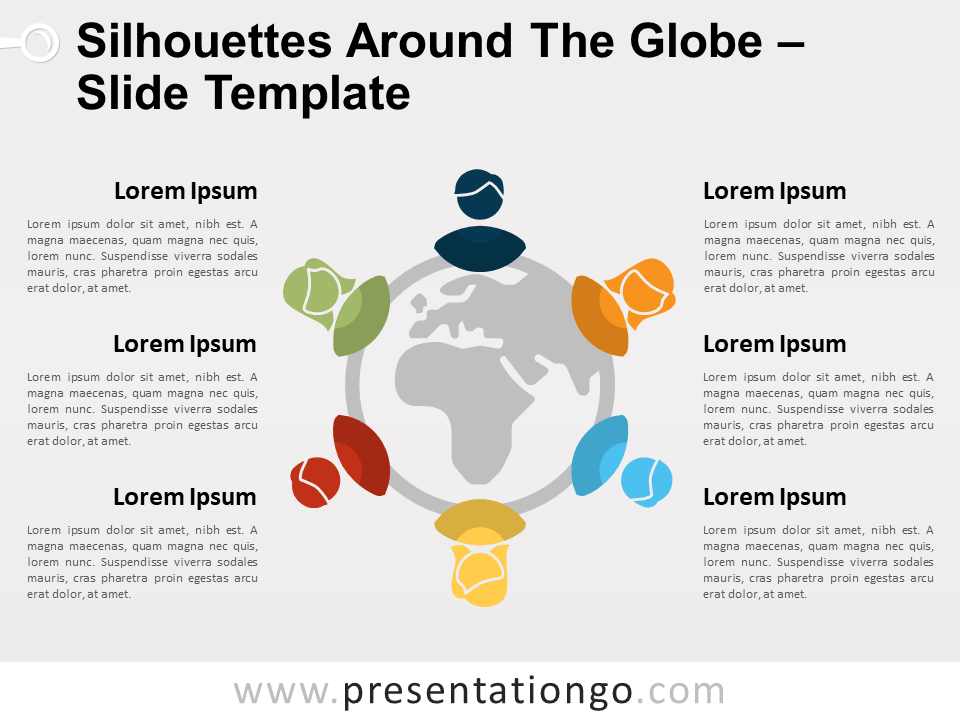 Siluetas Alrededor del Mundo Para PowerPoint Y Google Slides