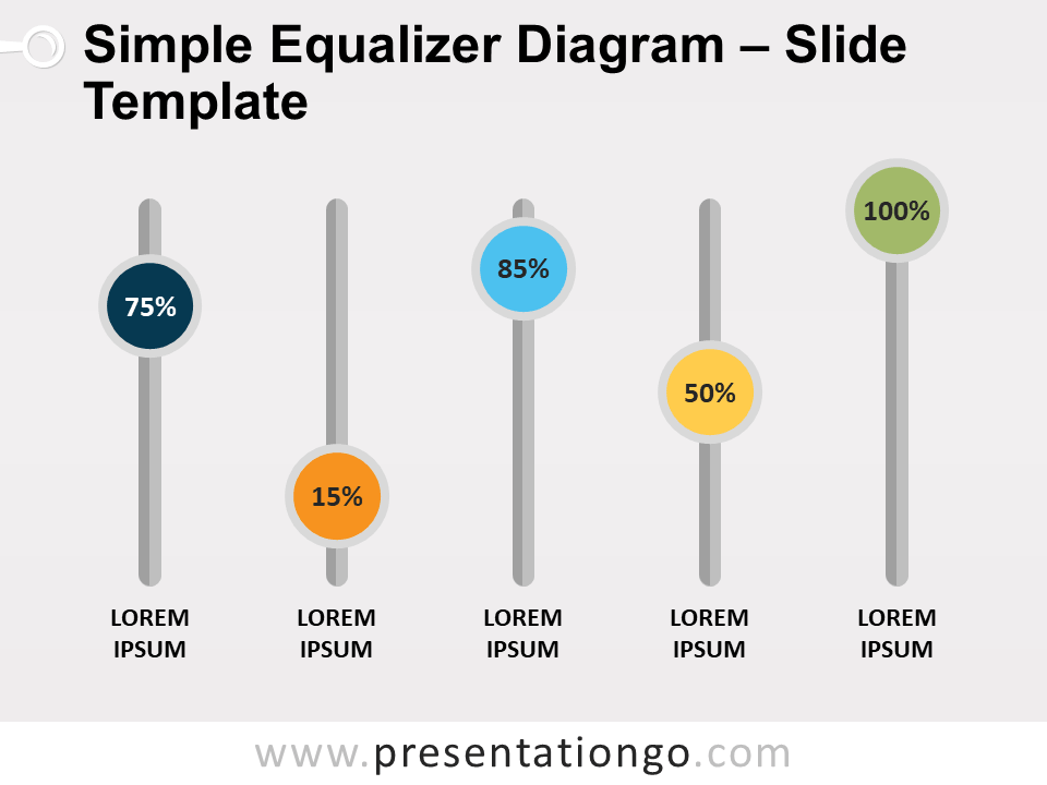 Diagrama Gratis de Ecualizador Simple Para PowerPoint and Google Slides