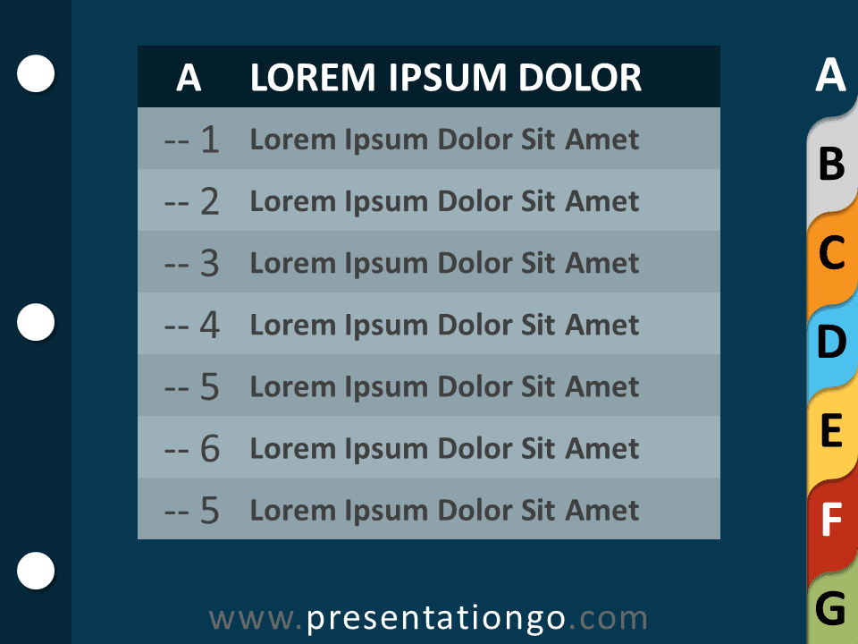 Contenido de Separadores de Pestañas Gratis Para PowerPoint Y Google Slides
