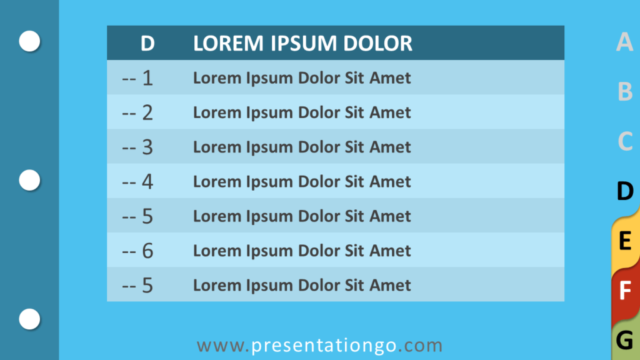 Contenido de Separadores de Pestañas Gratis Para PowerPoint Y Google Slides - Parte D