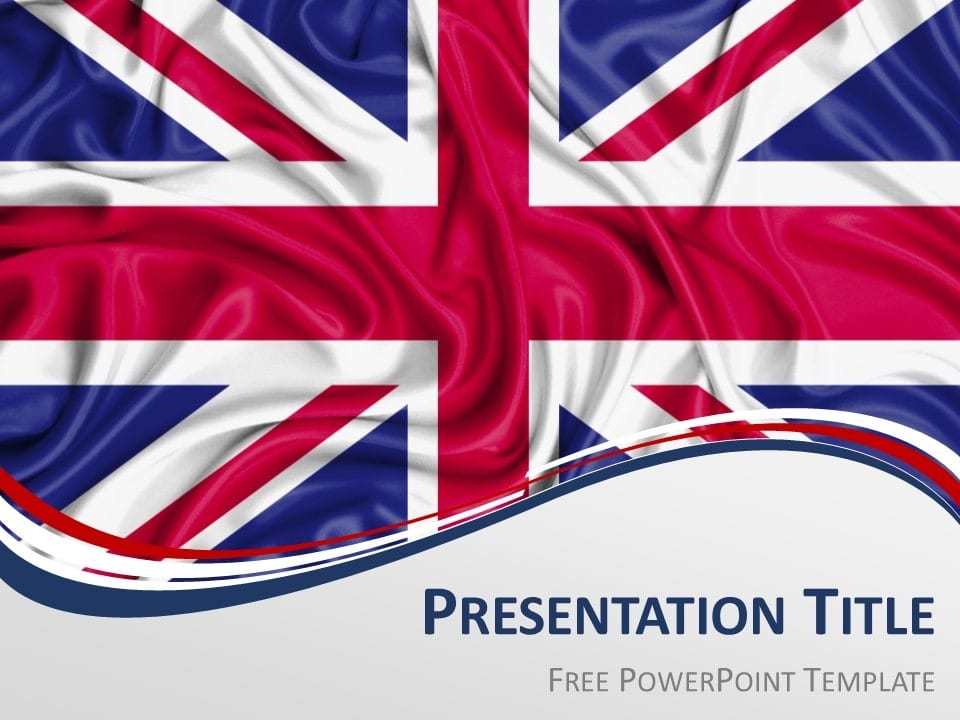 Plantilla Gratis de la Bandera del Reino Unido Para PowerPoint y Google Slides