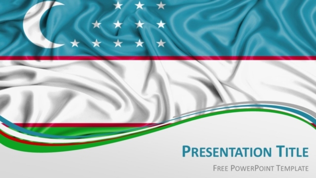 Plantilla Gratis de la Bandera de Uzbekistán Para PowerPoint Y Google Slides