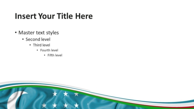 Plantilla Gratis de la Bandera de Uzbekistán Para PowerPoint Y Google Slides - Diapositiva de Título Y Contenido