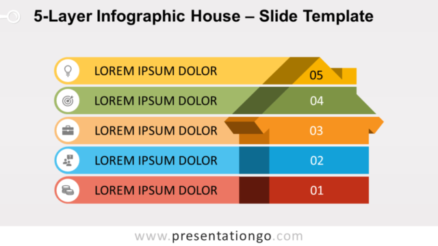 Casa Infográfica de 5 Capas Gratis Para PowerPoint Y Google Slides
