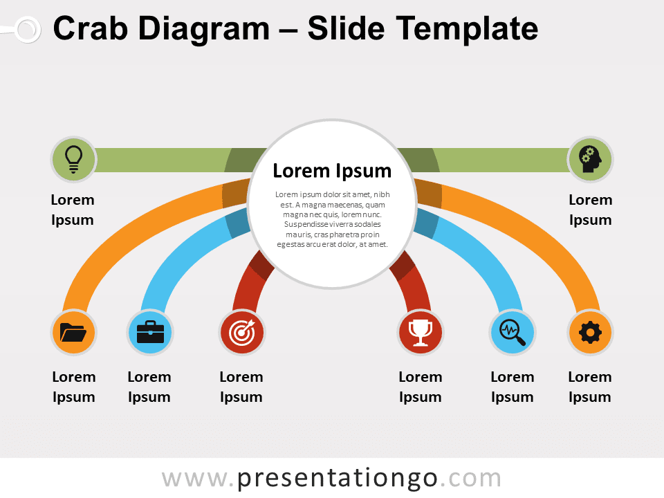Diagrama Gratis de Cangrejo Para PowerPoint Y Google Slides