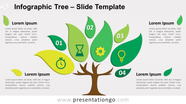 Árbol Infográfico Gratis Para PowerPoint Y Google Slides