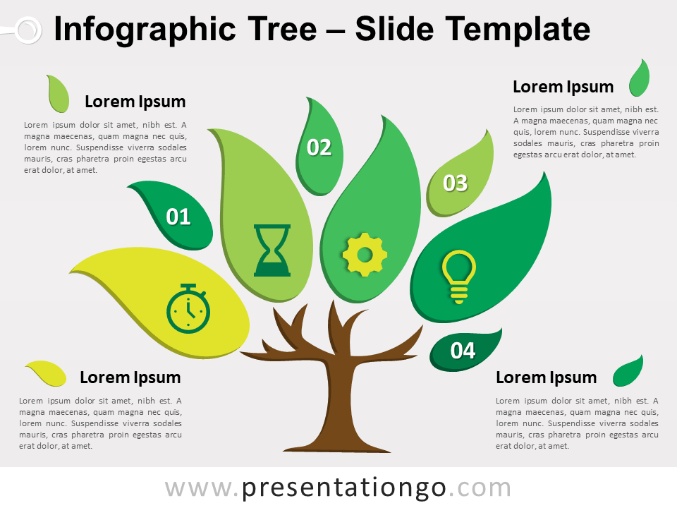 Árbol Infográfico Gratis Para PowerPoint Y Google Slides
