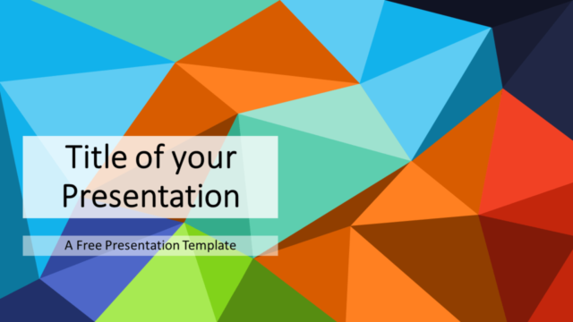 Plantilla Gratis de Mosaico de Triángulos Multicolor (Variante 1) Para PowerPoint Y Google Slides