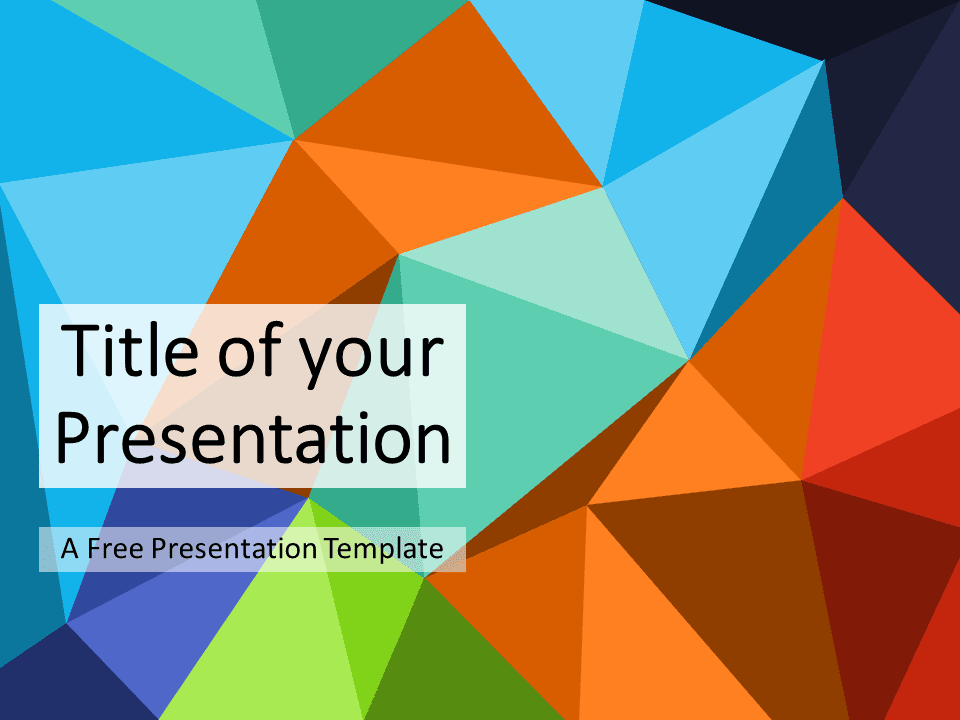 Plantilla Gratis de Mosaico de Triángulos Multicolor (Variante 1) Para PowerPoint Y Google Slides
