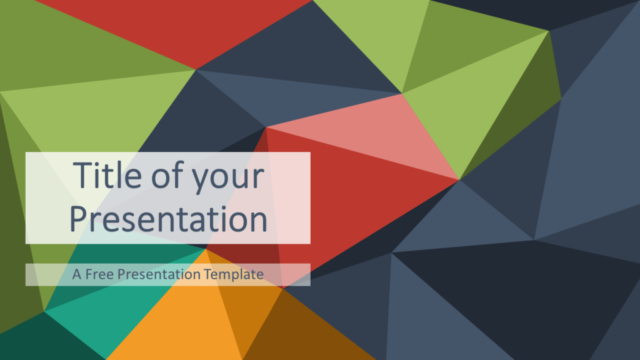 Plantilla Gratis de Mosaico de Triángulos Multicolor (Variante 2) PowerPoint Y Google Slides