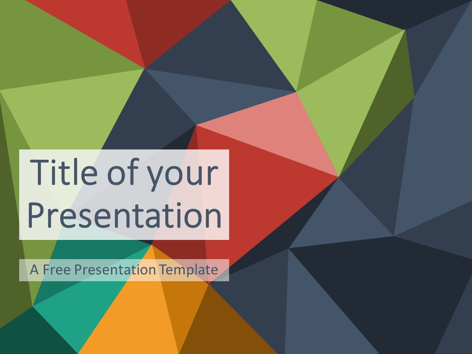 Plantilla Gratis de Mosaico de Triángulos Multicolor (Variante 2) PowerPoint Y Google Slides