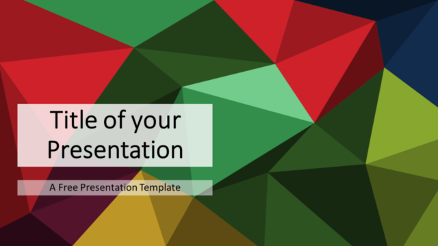 Plantilla Gratis de Mosaico de Triángulos Multicolor (Variante 3) Para PowerPoint Y Google Slides