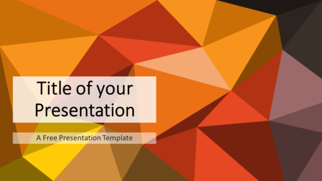 Plantilla de Mosaico de Triángulos Naranja-Marrón Para PowerPoint Y Google Slides