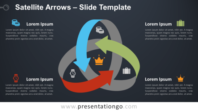 Flechas de Satélite Gratis Para PowerPoint Y Google Slides
