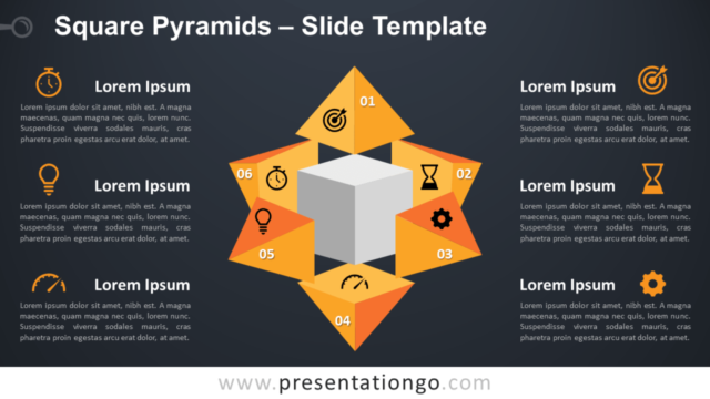 Pirámides Cuadradas Gratis Para PowerPoint Y Google Slides
