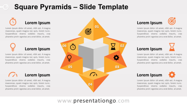 Pirámides Cuadradas Gratis Para PowerPoint Y Google Slides