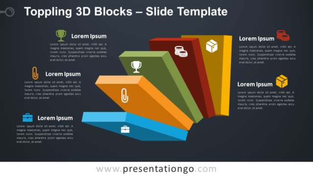 Bloques 3D Derribados Gratis Para PowerPoint Y Google Slides