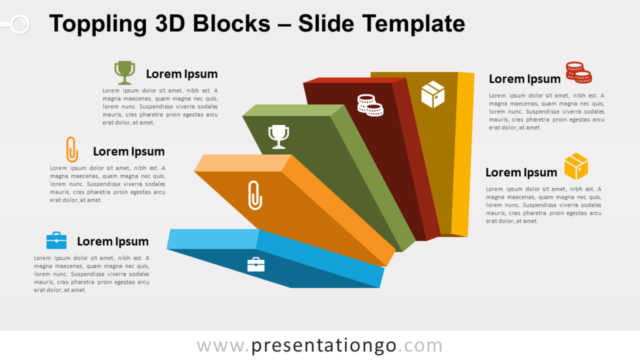 Bloques 3D Derribados Gratis Para PowerPoint Y Google Slides