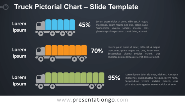 Gráfico Gratis Pictórico de Camiones Para PowerPoint Y Google Slides