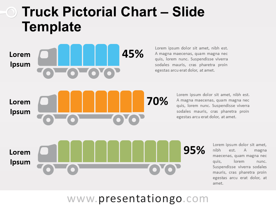 Gráfico Gratis Pictórico de Camiones Para PowerPoint Y Google Slides