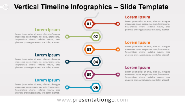 Infografía Gratis de Línea de Tiempo Vertical Para PowerPoint Y Google Slides