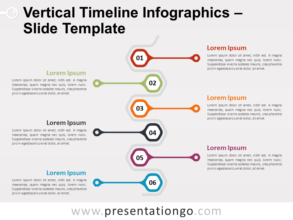 Infografía Gratis de Línea de Tiempo Vertical Para PowerPoint Y Google Slides