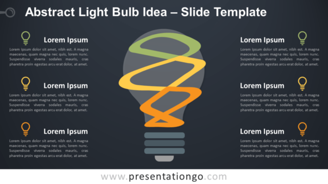 Diagrama Gratis de Idea de Bombilla Abstracta Para PowerPoint Y Google Slides