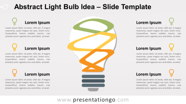 Diagrama Gratis de Idea de Bombilla Abstracta Para PowerPoint Y Google Slides