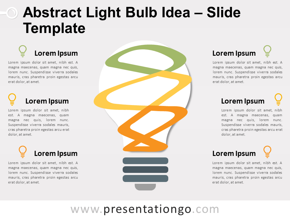 Diagrama Gratis de Idea de Bombilla Abstracta Para PowerPoint Y Google Slides