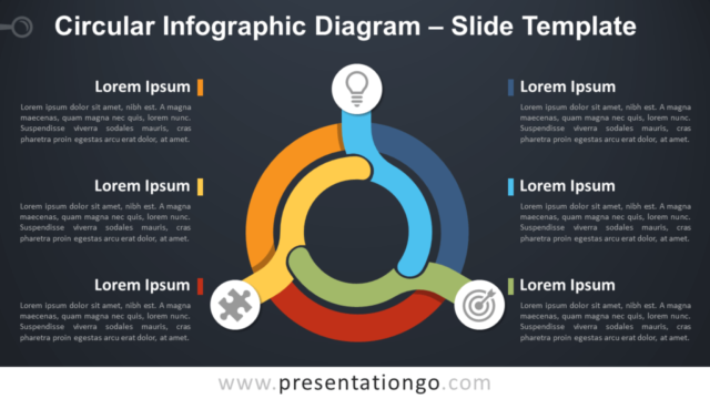 Diagrama Gratis de Infografía Circular Para PowerPoint Y Google Slides