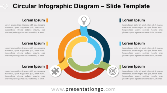 Diagrama Gratis de Infografía Circular Para PowerPoint Y Google Slides