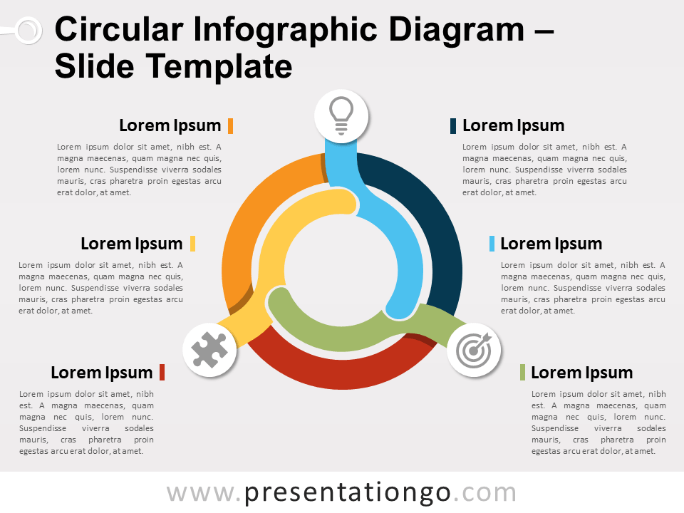 Diagrama Gratis de Infografía Circular Para PowerPoint Y Google Slides